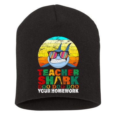 Teacher Shark Doo Doo Doo Your Homework Short Acrylic Beanie