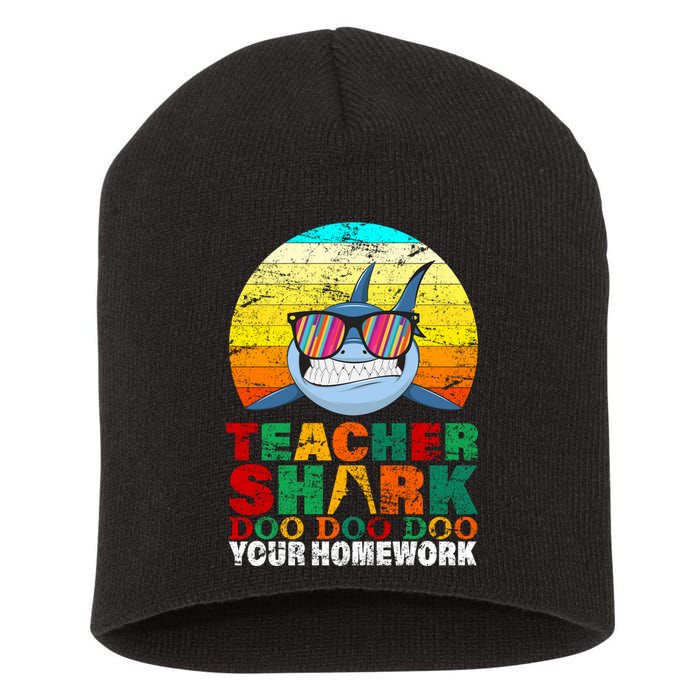 Teacher Shark Doo Doo Doo Your Homework Short Acrylic Beanie