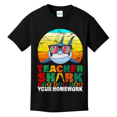 Teacher Shark Doo Doo Doo Your Homework Kids T-Shirt