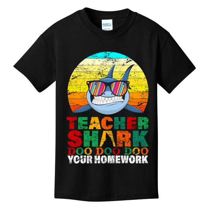 Teacher Shark Doo Doo Doo Your Homework Kids T-Shirt