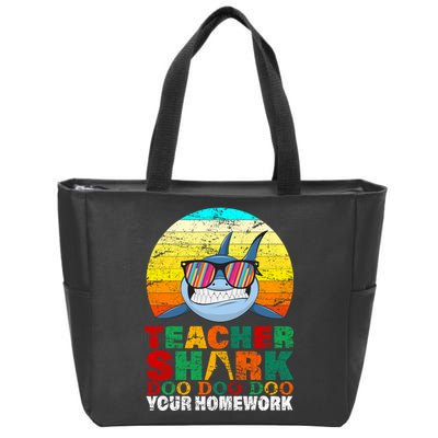 Teacher Shark Doo Doo Doo Your Homework Zip Tote Bag