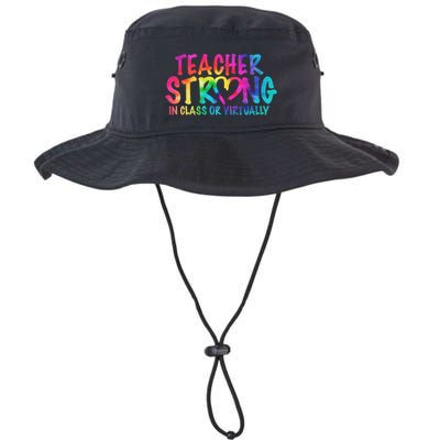 Teacher Strong In Class Or Virtually Bucket Hat