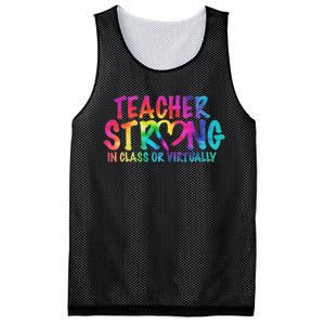 Teacher Strong In Class Or Virtually Mesh Reversible Basketball Jersey Tank