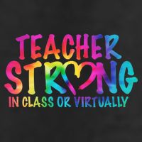 Teacher Strong In Class Or Virtually 25L Jumbo Tote