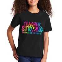 Teacher Strong In Class Or Virtually Kids T-Shirt