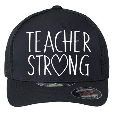 Teacher Strong Support Flexfit Unipanel Trucker Cap