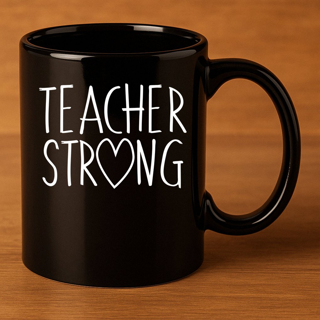 Teacher Strong Support 11oz C Handle Ceramic Mug
