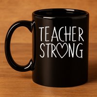 Teacher Strong Support 11oz C Handle Ceramic Mug