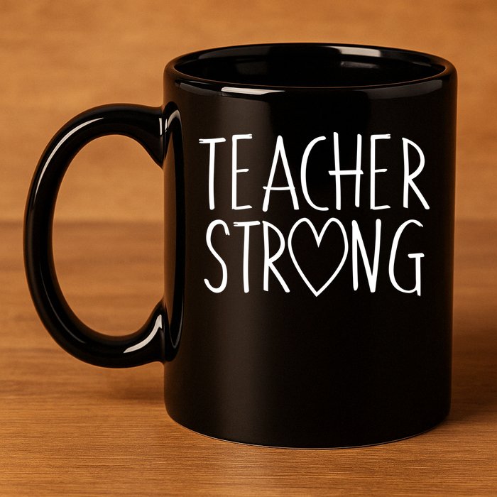 Teacher Strong Support 11oz C Handle Ceramic Mug