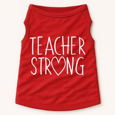 Teacher Strong Support Doggie Tank