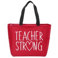 Teacher Strong Support Zip Tote Bag