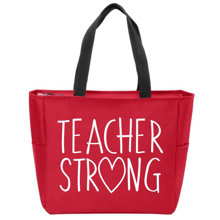 Teacher Strong Support Zip Tote Bag