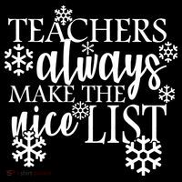 Teachers Always Make The Nice List Cropped Pullover Crew