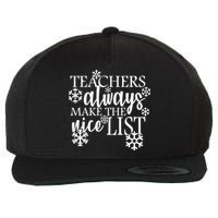 Teachers Always Make The Nice List Wool Snapback Cap