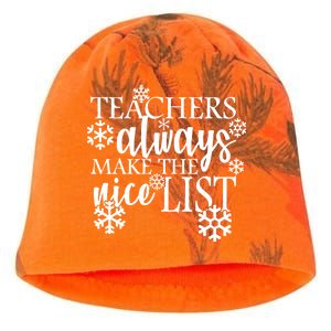 Teachers Always Make The Nice List Kati - Camo Knit Beanie