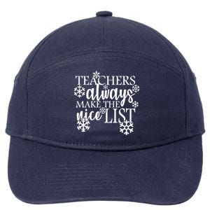 Teachers Always Make The Nice List 7-Panel Snapback Hat