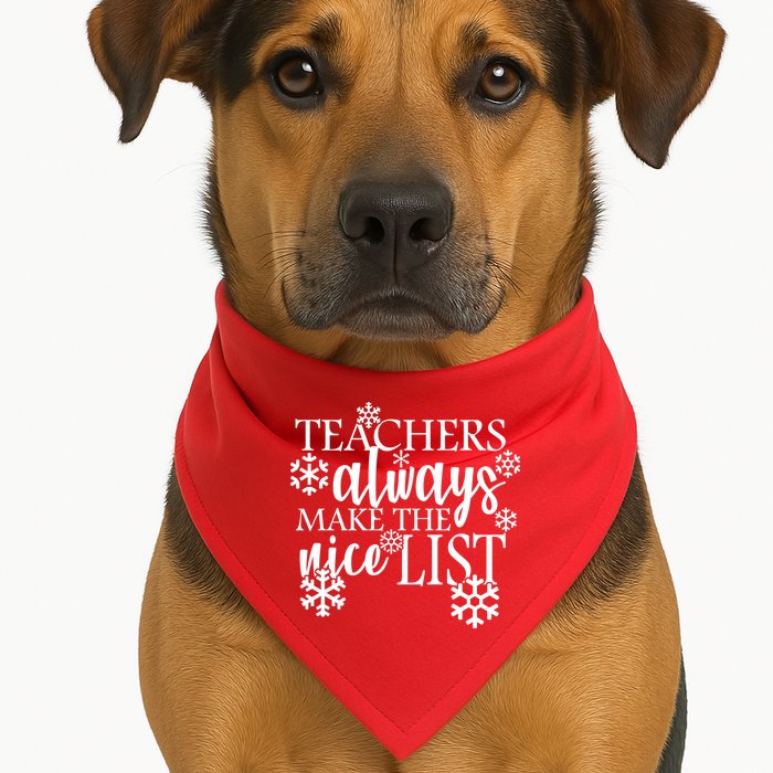 Teachers Always Make The Nice List USA-Made Doggie Bandana