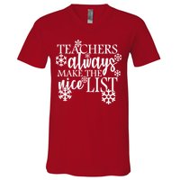 Teachers Always Make The Nice List V-Neck T-Shirt