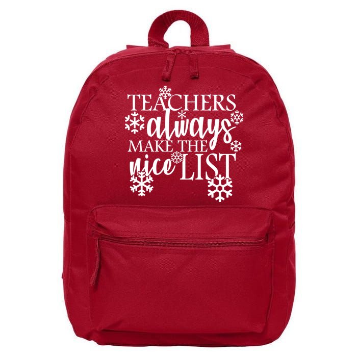 Teachers Always Make The Nice List 16 in Basic Backpack