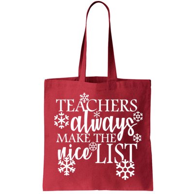 Teachers Always Make The Nice List Bag