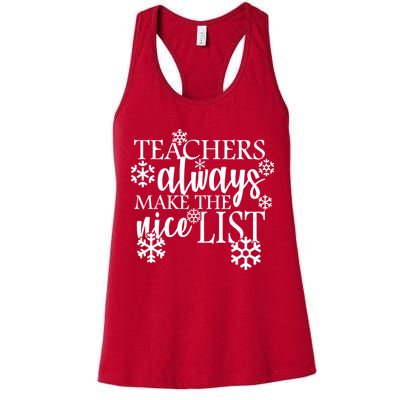 Teachers Always Make The Nice List Womens Tank Top