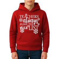 Teachers Always Make The Nice List Kids Hoodie