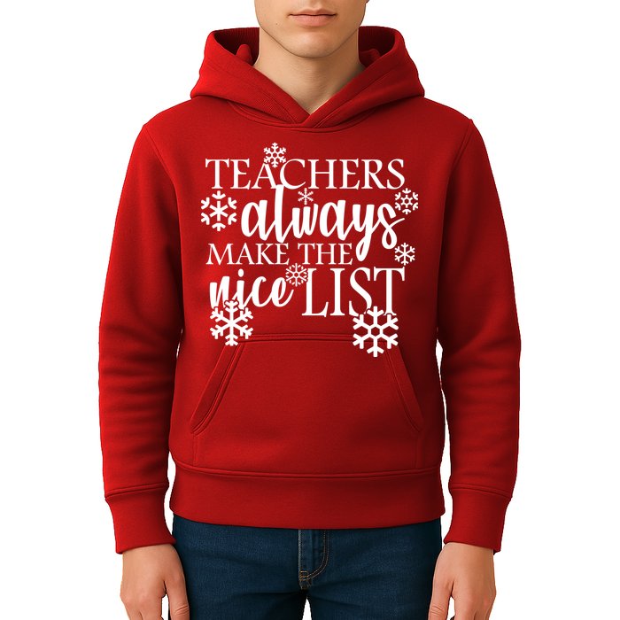 Teachers Always Make The Nice List Kids Hoodie