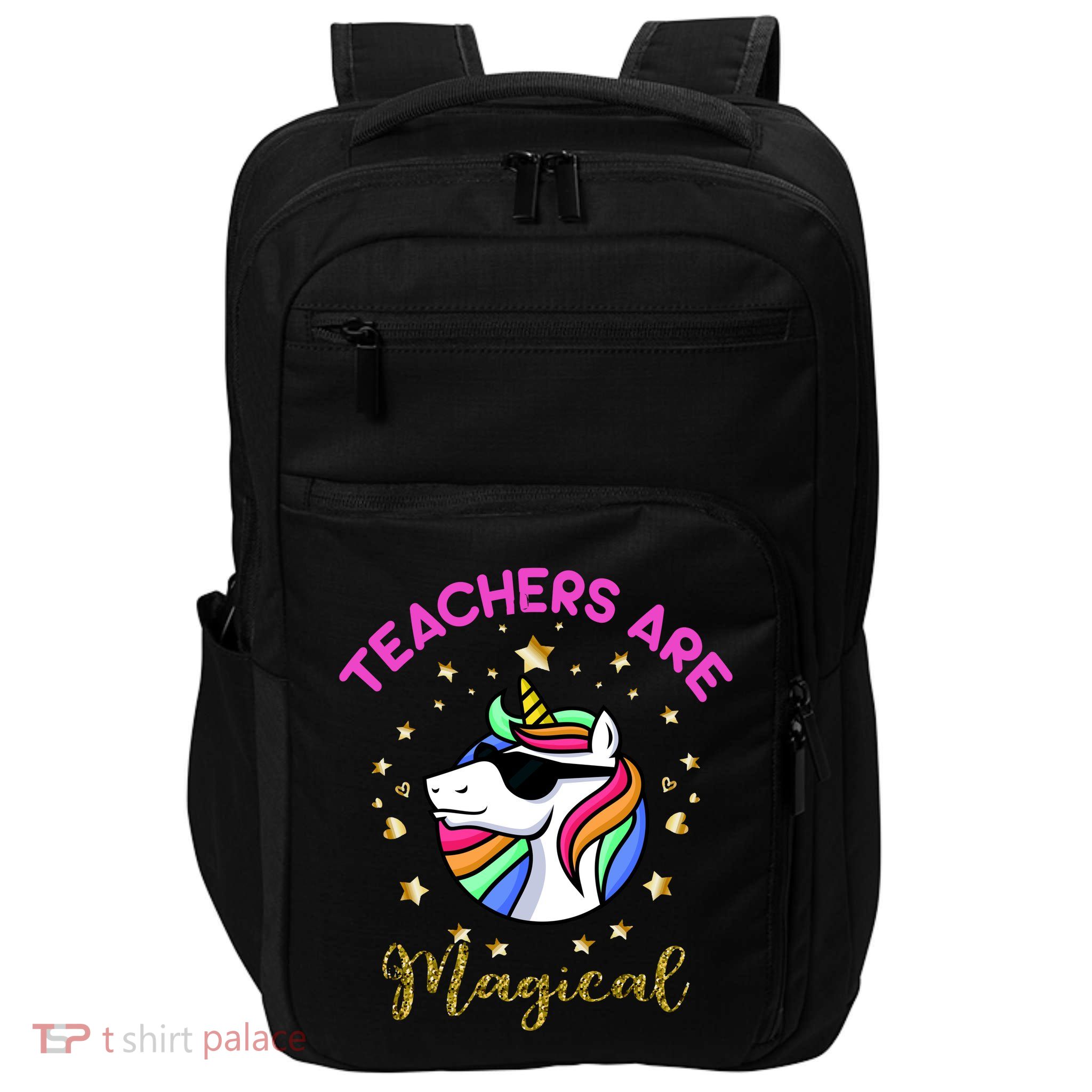 Teachers are Magical Funny Unicorn Impact Tech Backpack
