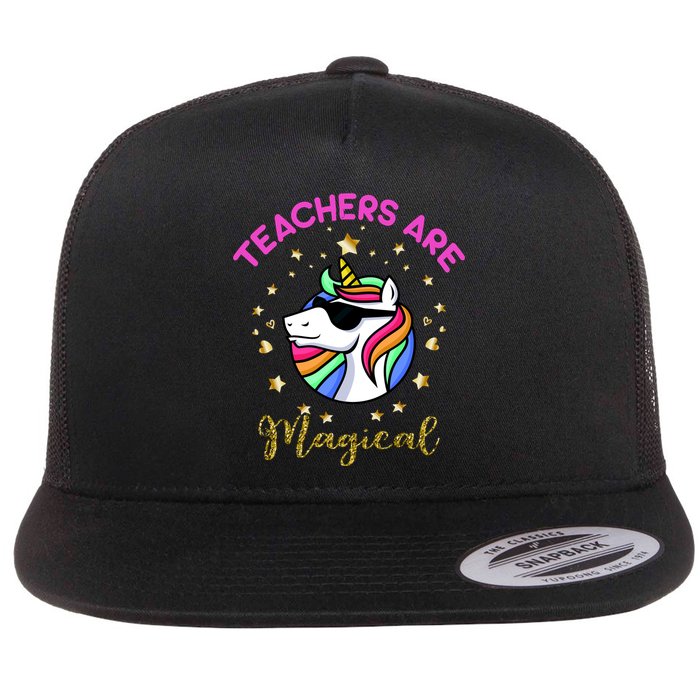 Teachers are Magical Funny Unicorn Flatbill Hat