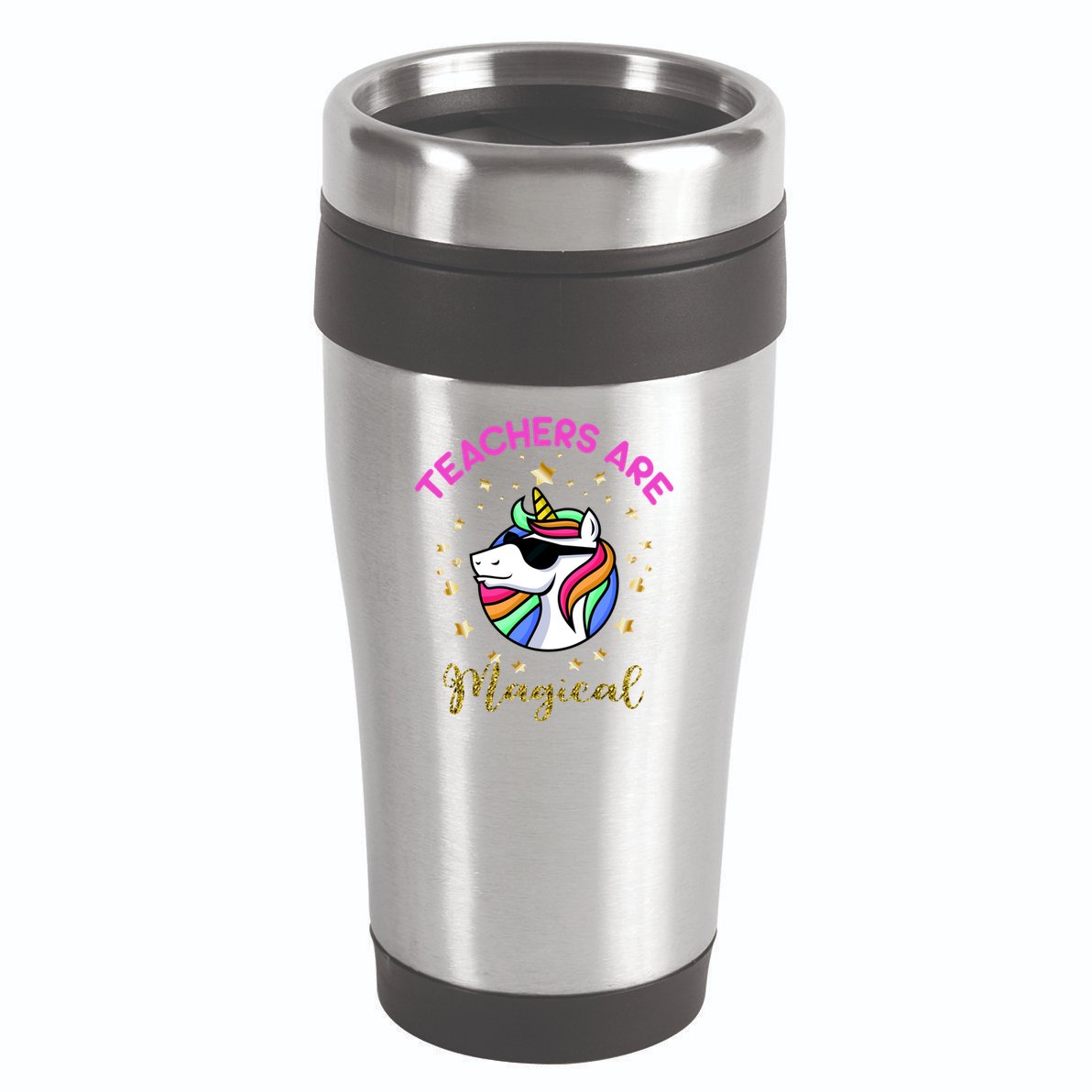 Teachers are Magical Funny Unicorn 16oz Travel Tumbler