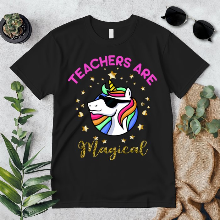 Teachers are Magical Funny Unicorn Premium T-Shirt