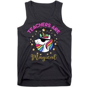 Teachers are Magical Funny Unicorn Tank Top