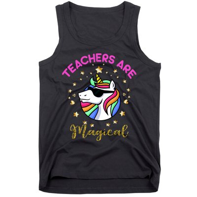 Teachers are Magical Funny Unicorn Tank Top