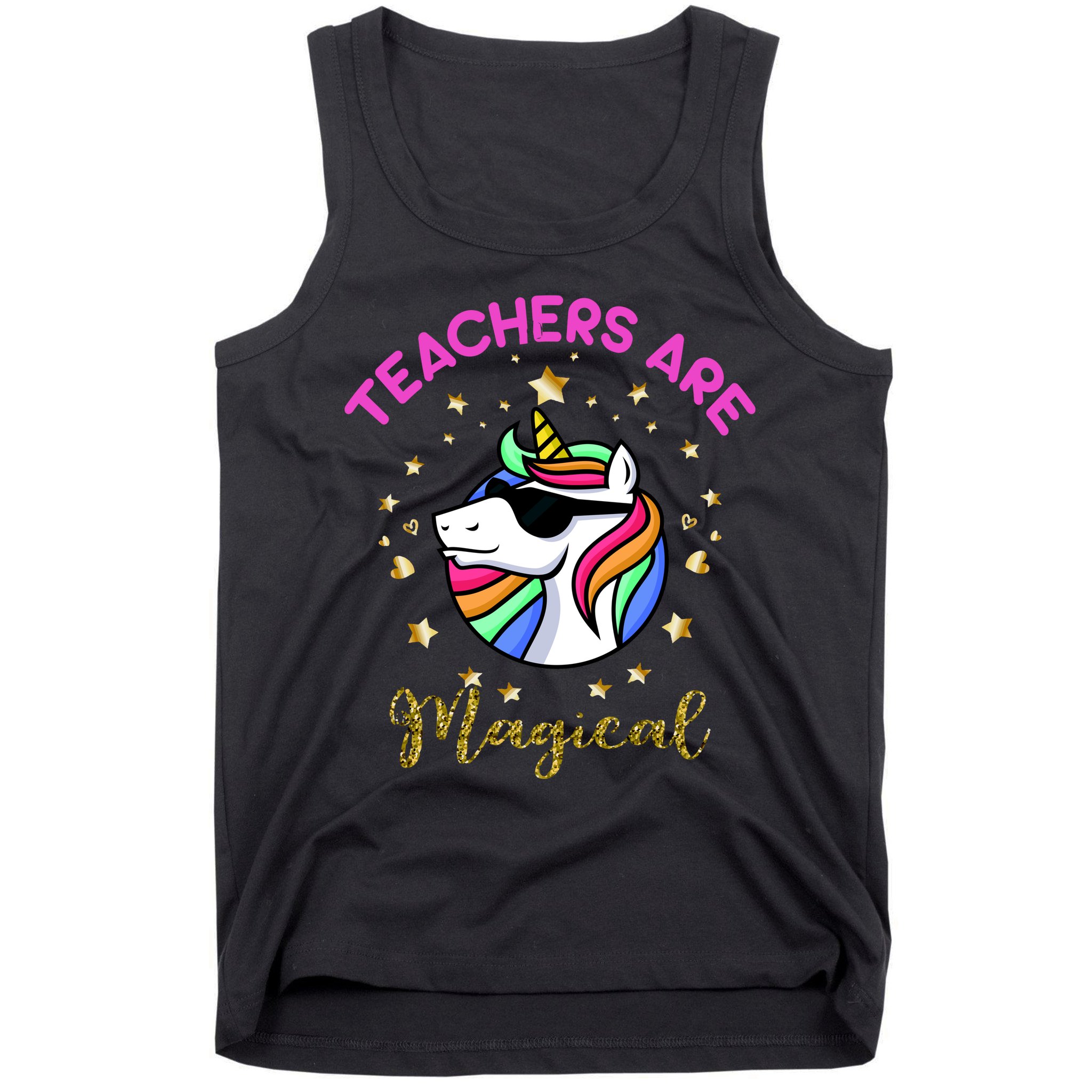 Teachers are Magical Funny Unicorn Tank Top
