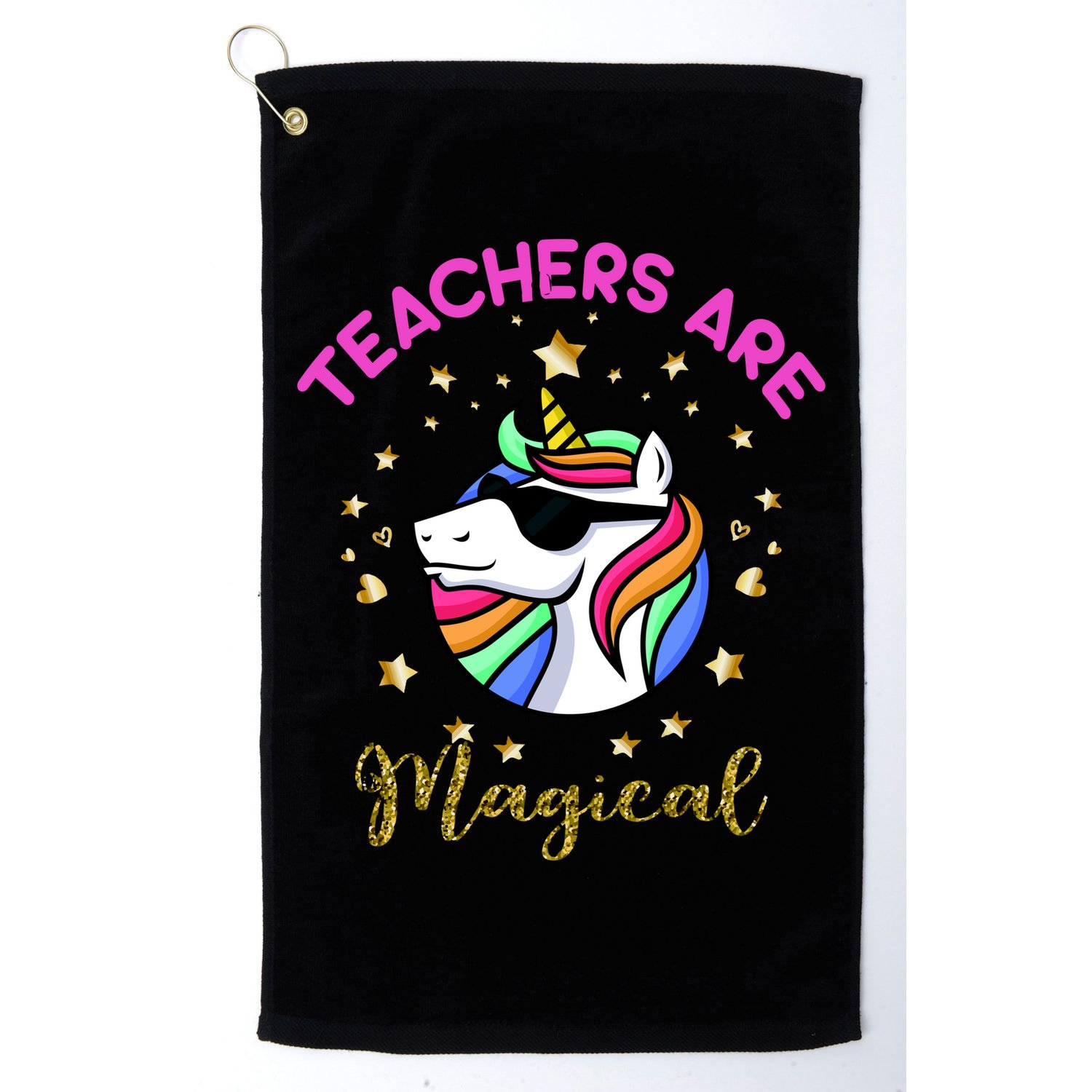 Teachers are Magical Funny Unicorn Golf Towel
