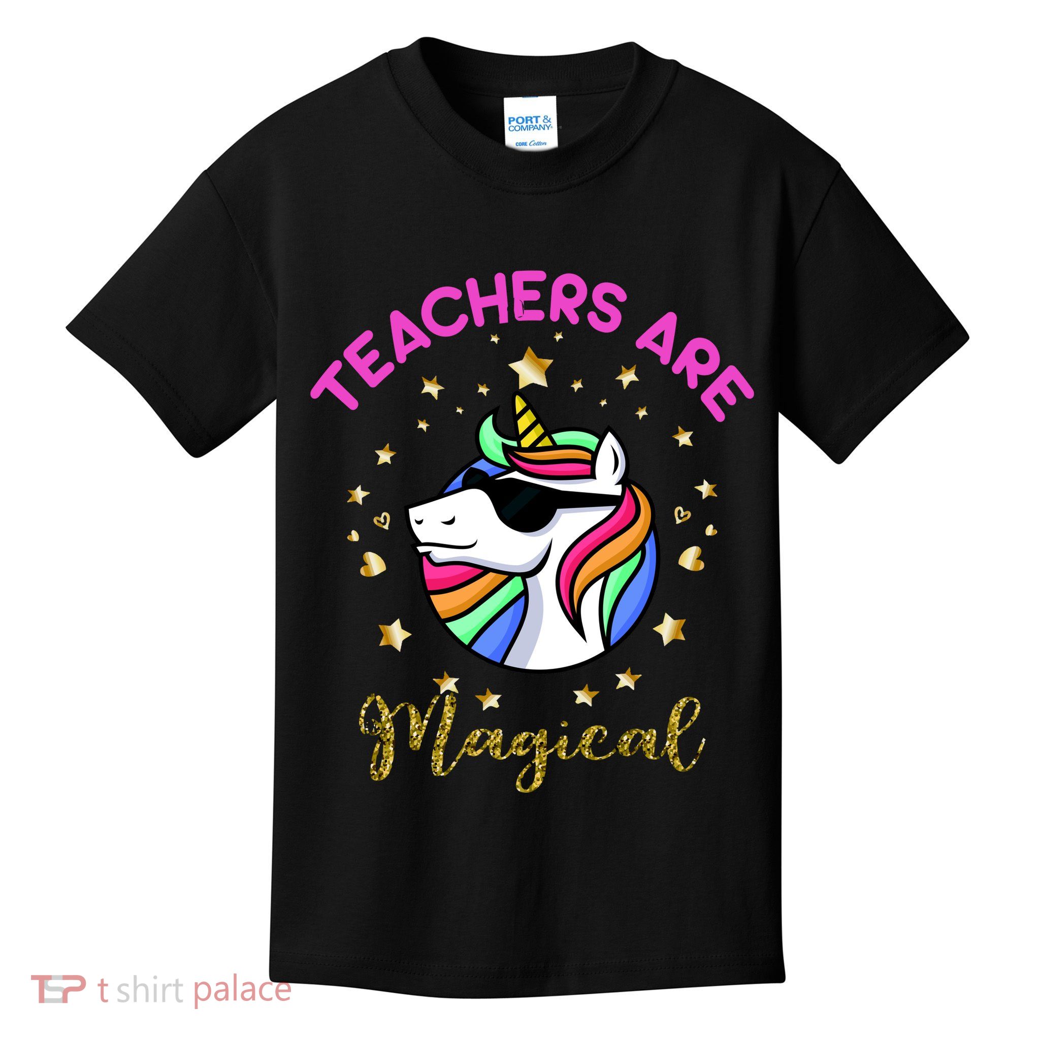 Teachers are Magical Funny Unicorn Kids T-Shirt