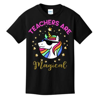 Teachers are Magical Funny Unicorn Kids T-Shirt