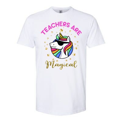 Teachers are Magical Funny Unicorn Softstyle® CVC T-Shirt