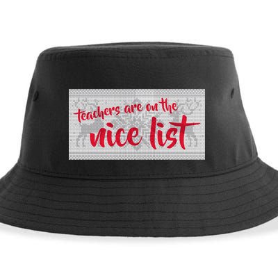 Teachers Are On The Nice List Christmas Sustainable Bucket Hat