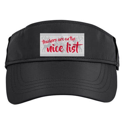 Teachers Are On The Nice List Christmas Adult Drive Performance Visor