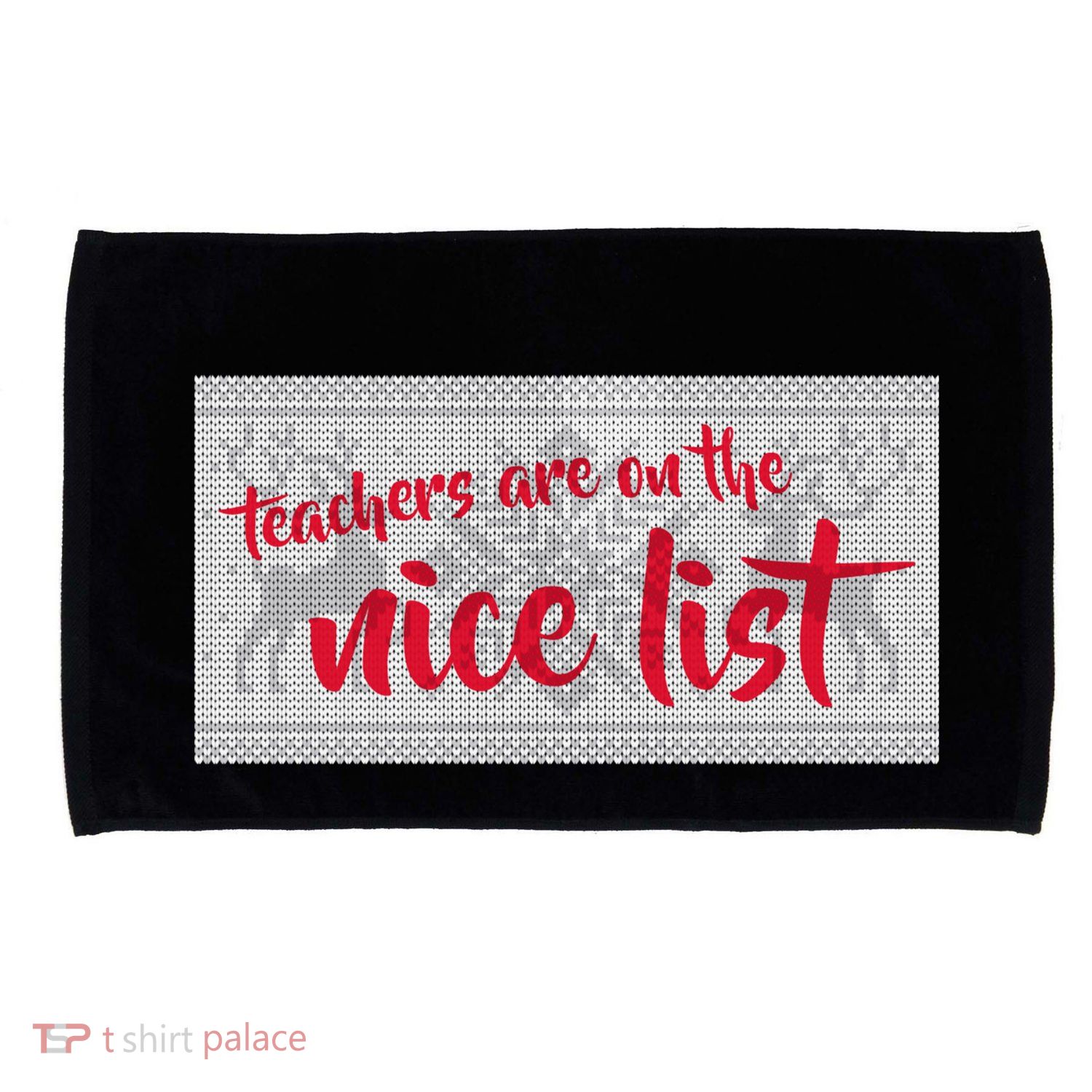 Teachers Are On The Nice List Christmas Microfiber Hand Towel