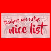 Teachers Are On The Nice List Christmas Flatbill Hat