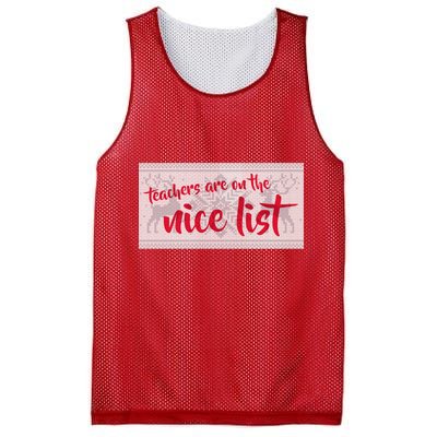 Teachers Are On The Nice List Christmas Mesh Reversible Basketball Jersey Tank