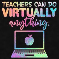 Teachers Can Do Virtually Anything Ladies PosiCharge Tri-Blend Wicking Tank