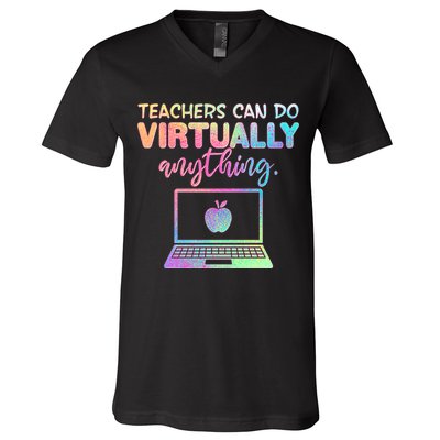 Teachers Can Do Virtually Anything V-Neck T-Shirt