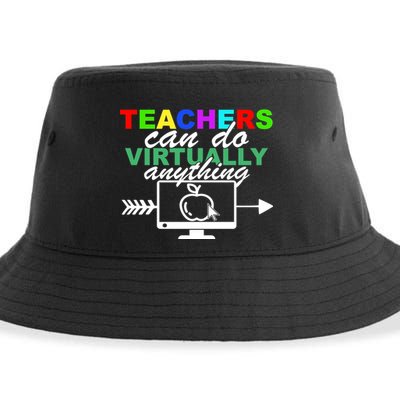 Teachers Can Do Virtually Anything Funny School Sustainable Bucket Hat