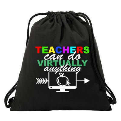 Teachers Can Do Virtually Anything Funny School Drawstring Bag