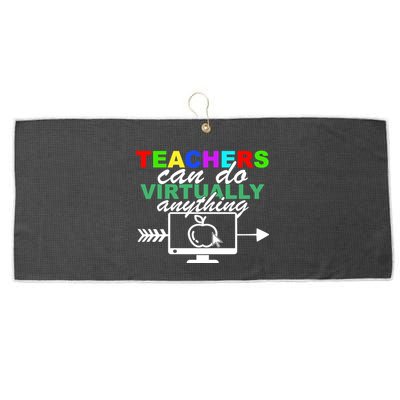 Teachers Can Do Virtually Anything Funny School Large Microfiber Waffle Golf Towel