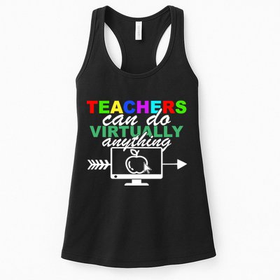 Teachers Can Do Virtually Anything Funny School Womens Tank Top