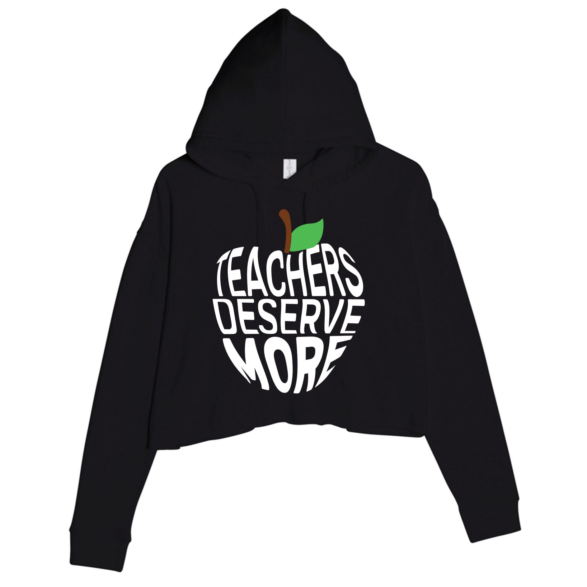 Teachers Deserve More Arizona Teacher Protest Apple Crop Fleece Hoodie